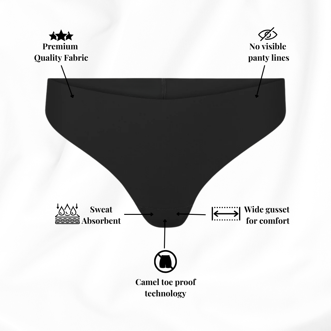 Elina™ Invisible Camel Toe Thong High Rise