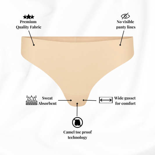 Elina™ Invisible Camel Toe Thong Low Rise